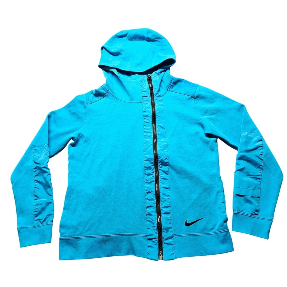 Nike Tech Fleece Full Zip Hoodie Blue Womens Medium 683753-407‎ Sporty Techwear